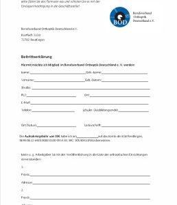 Aufnahmeunterlagen
